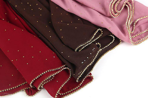 Diamond chiffon Women Long Hijab Scarf