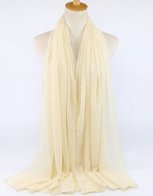 Flocked bubble chiffon scarf hijabs for women