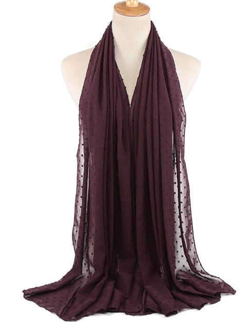 Flocked bubble chiffon scarf hijabs for women