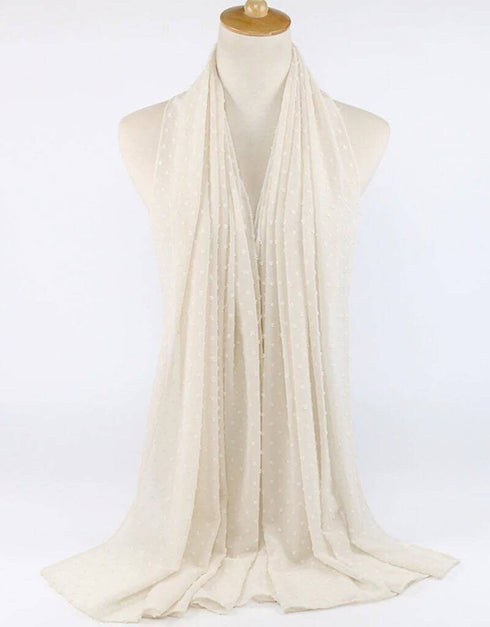 Flocked bubble chiffon scarf hijabs for women