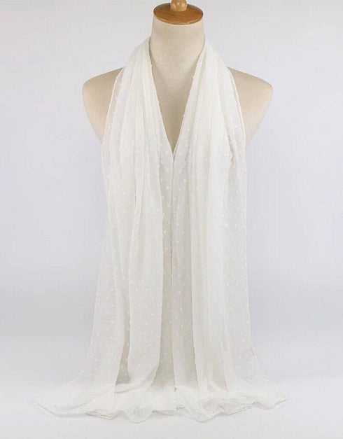 Flocked bubble chiffon scarf hijabs for women