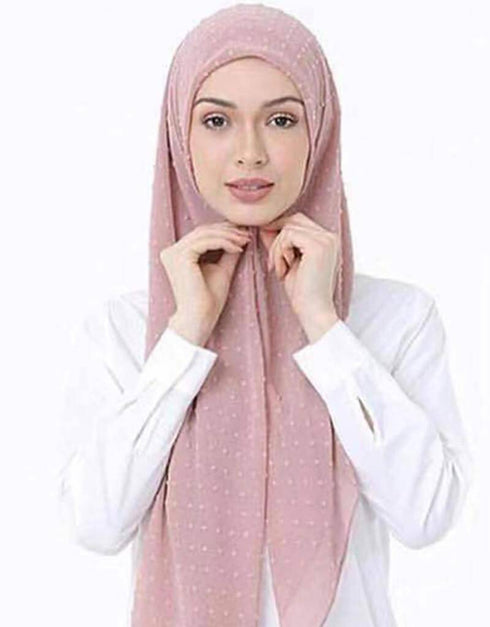 Flocked bubble chiffon scarf hijabs for women