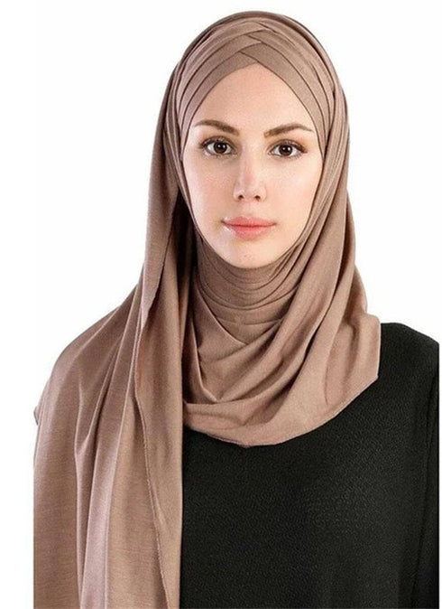 Full Cover Jersey Hijab Clothing - 3 Cross Layers