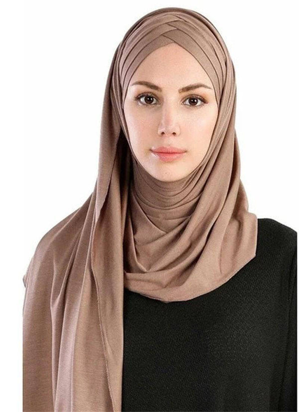 Full Cover Jersey Hijab Clothing - 3 Cross Layers