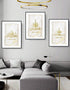 Modern Subhan Allah Alhamdulillah Poster Print for Living Room