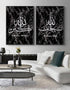 Islamic Wall Art Canvas Painting Marble Stone effect
