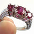 Cubic Zirconia Three Stones Silver Color Women Rings