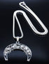 Silver Moon Pendant with chain for Women
