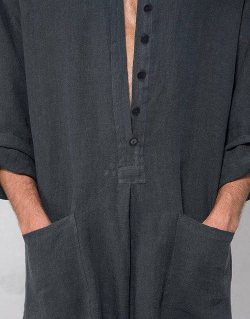 Arabic Jubba Solid Pockets Robes