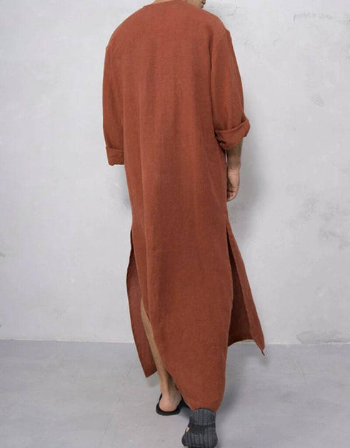 Arabic Jubba Solid Pockets Robes