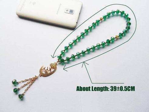 Green Crystal prayer Beads