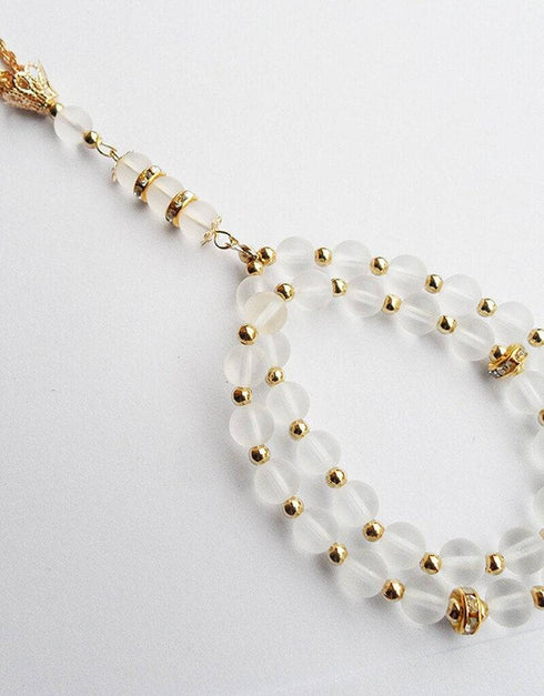 Muslim Religious White Tasbih Prayer Beads