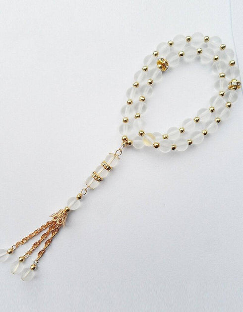 Muslim Religious White Tasbih Prayer Beads