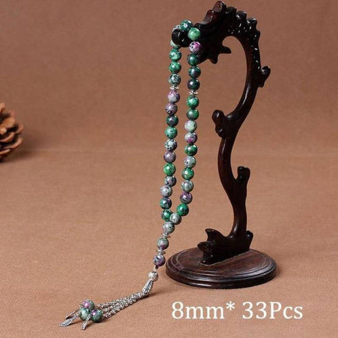 Natural Stone Agates Tassel - Rosary Meditation Prayer Bead