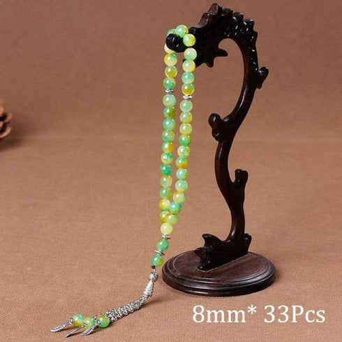 Natural Stone Agates Tassel - Rosary Meditation Prayer Bead