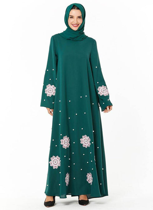 Muslim Women's Embroidery beads Abaya