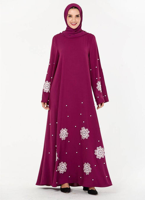 Muslim Women's Embroidery beads Abaya