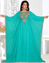 Boat neck embroide farasha