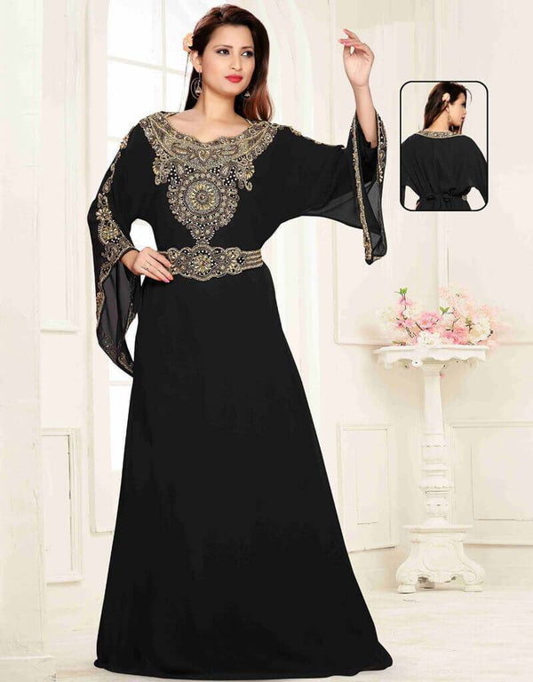 Designer neckline partywear caftan