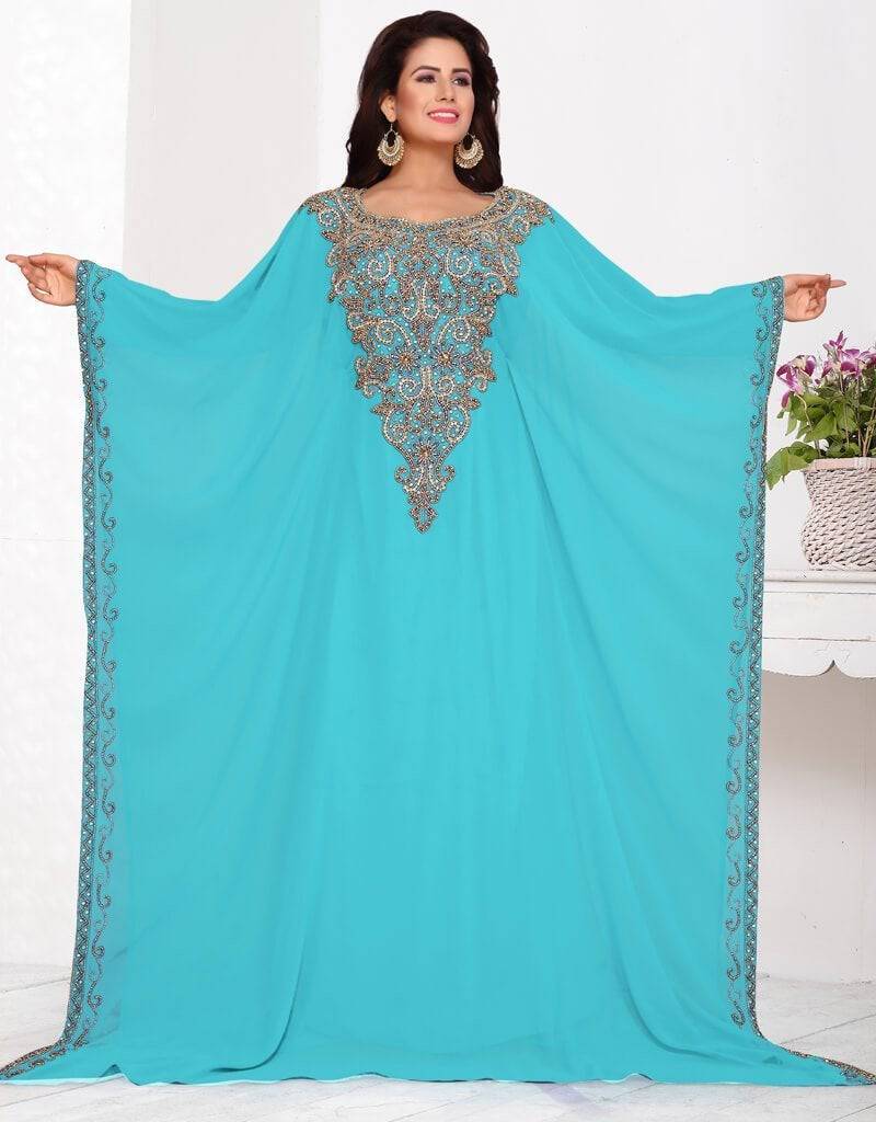 Women Party kaftan farasha patterned Blue main image 0