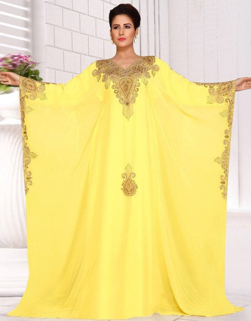 Farasha party dress with embroidery