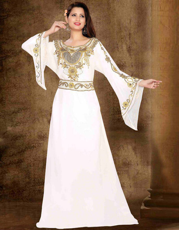 Floor length Aline kaftan dress