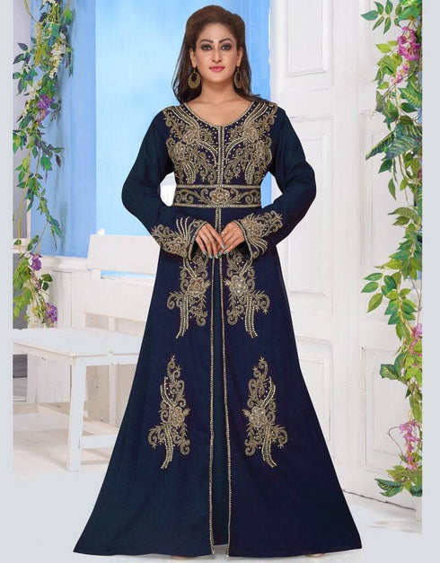 Flower design moroccan caftan