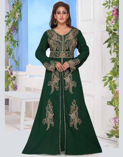 Flower design moroccan caftan