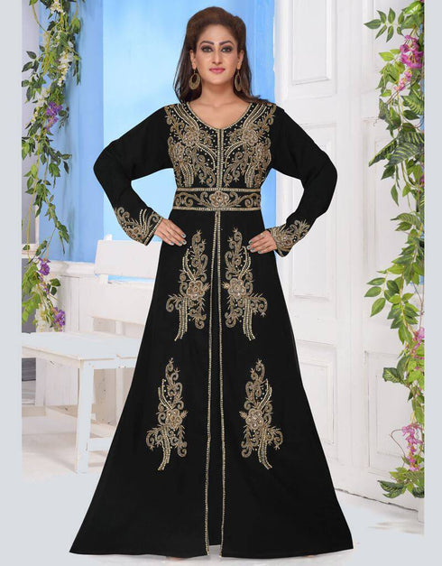 Flower design moroccan caftan