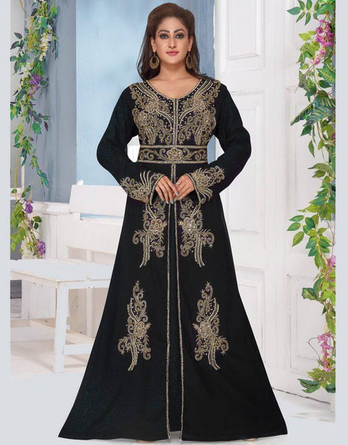 Flower design moroccan caftan