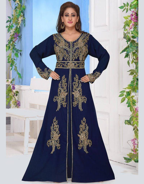 Flower design moroccan caftan