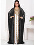 Front open embroide abaya dress