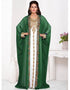 Front open embroide abaya dress