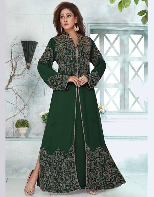 Heavy Embroidered Kaftan with Back work