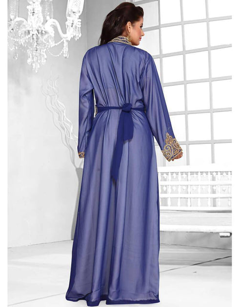 High neckline moroccan style kaftan