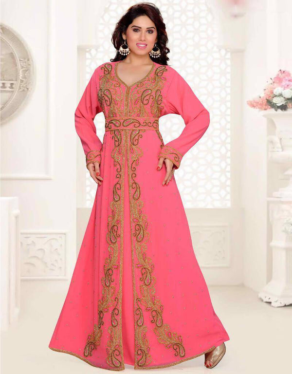 Moroccan caftan with golden work