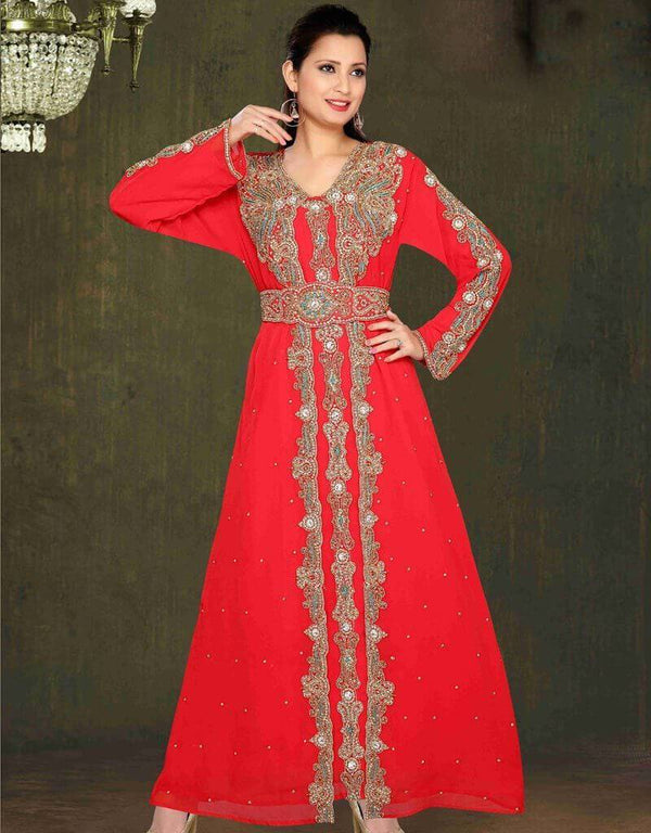 Moroccan caftan with golden work