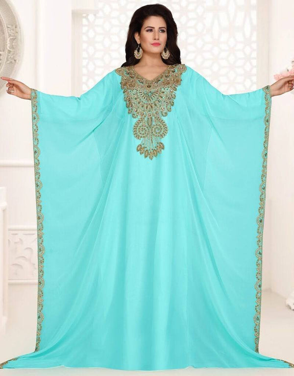 Neck lace pattern farasha dress