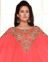 Peach two side open kaftan