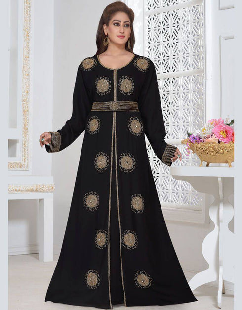 Polka Dots designe moroccan kaftan