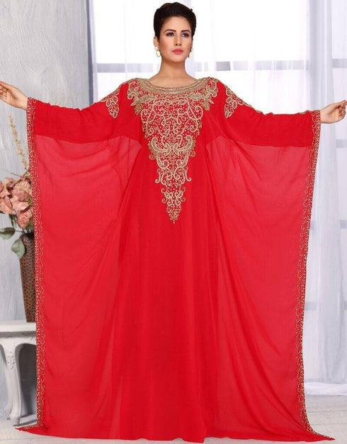 Round neck farasha kaftan