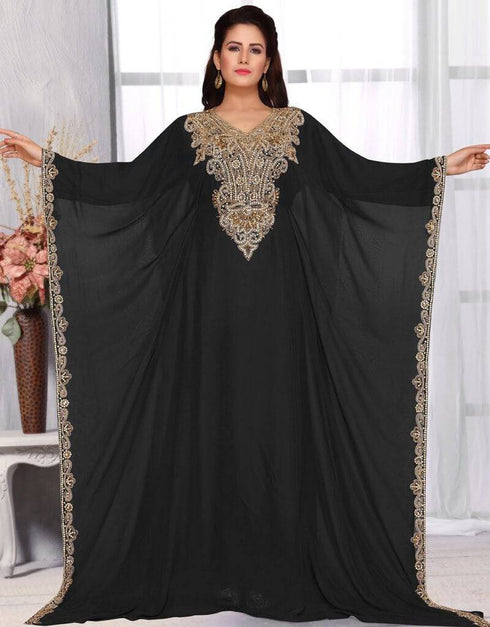 Side open kaftan farasha dress