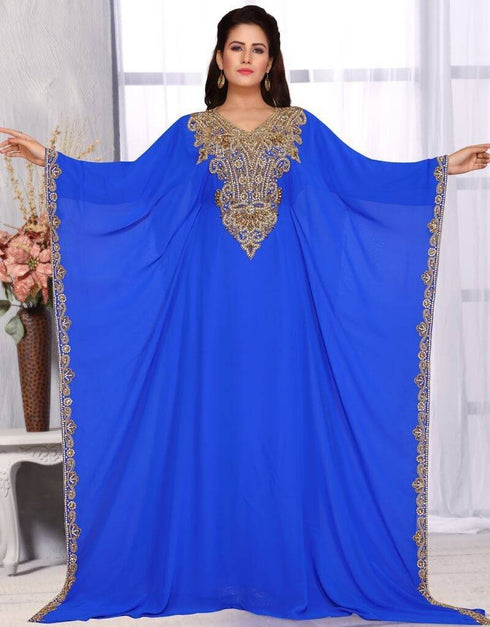 Side open kaftan farasha dress