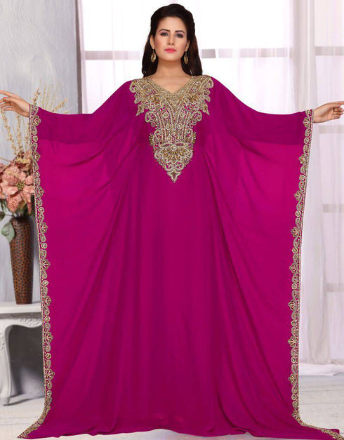 Side open kaftan farasha dress