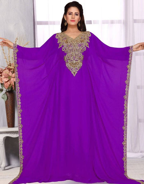 Side open kaftan farasha dress