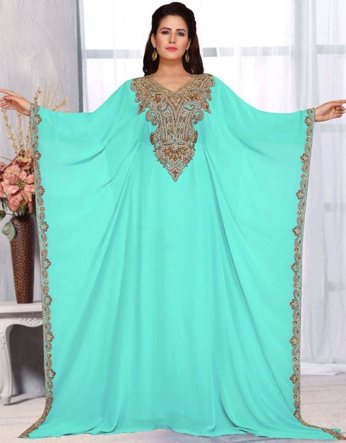 Side open kaftan farasha dress