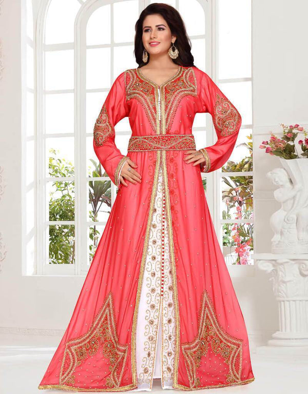 Three layers star design kaftan dress