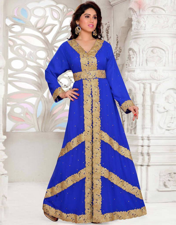 V Neckline Moroccan style kaftan