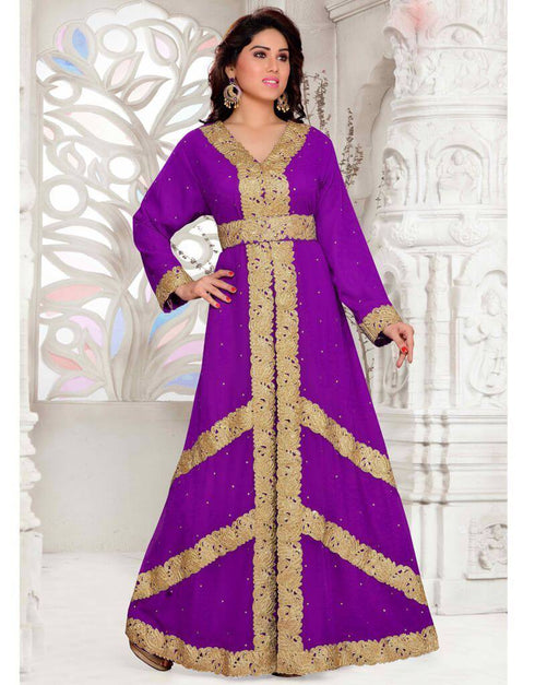 V Neckline Moroccan style kaftan