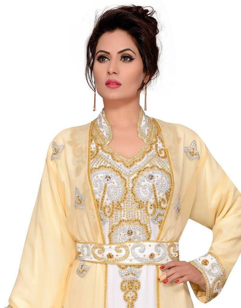 Women's hand beaded Kaftan Long Sleeve